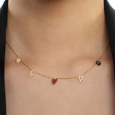 Moment 18K RyujixSmiley Maxi Special Edition Personalise Letter Gold Necklace